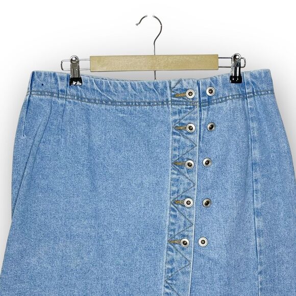 Invisible Brand Denim Jean Fitted Cotton Pencil Skirt Women’s Plus Size 20 - Picture 3 of 11